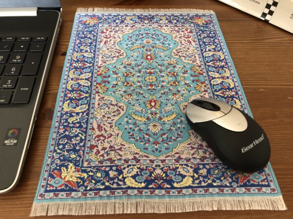 Oriental carpet design mouse pad.