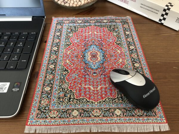 Oriental carpet design mouse pad.